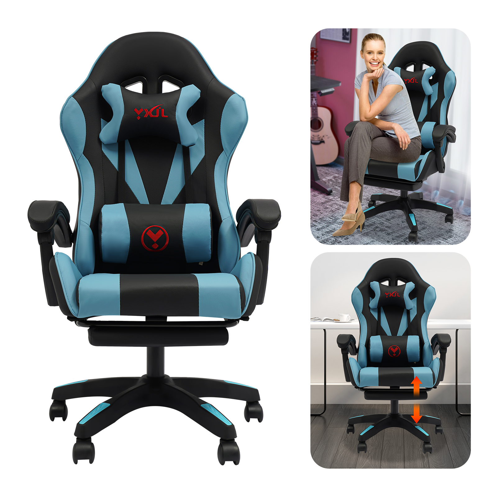 Office Furniture Ergonomic - Ergonomic Racing Gaming Chair Adjustable Swivel