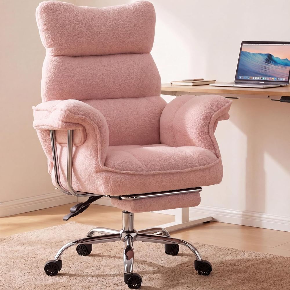 Office Footrest Cushion - Ergonomic High-Back Office Chair with Plush