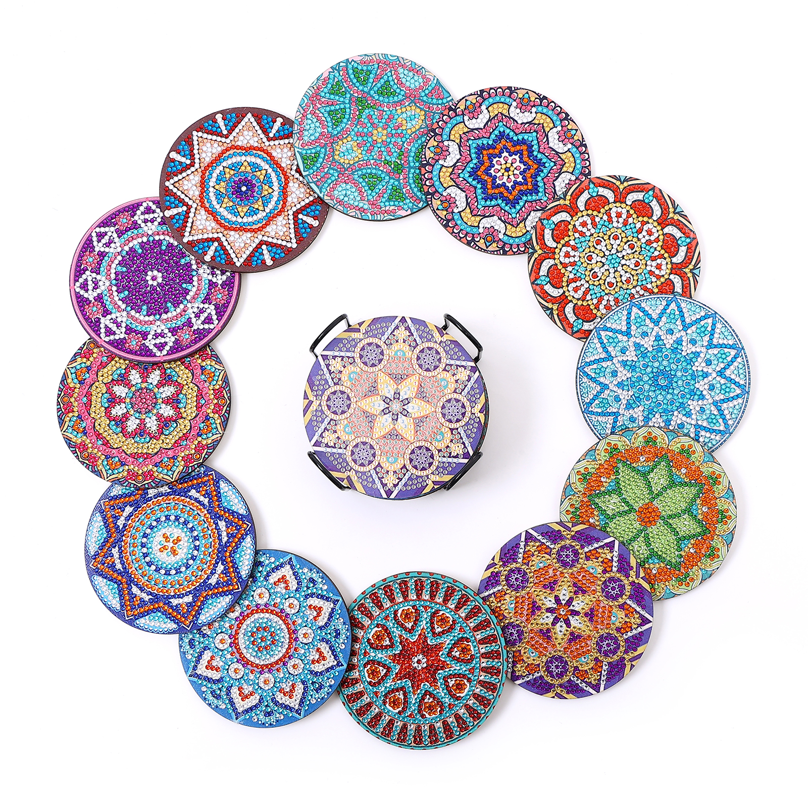 Office Furniture Direct - 12Piece Manda Floral Pattern Crystal Rhinestone