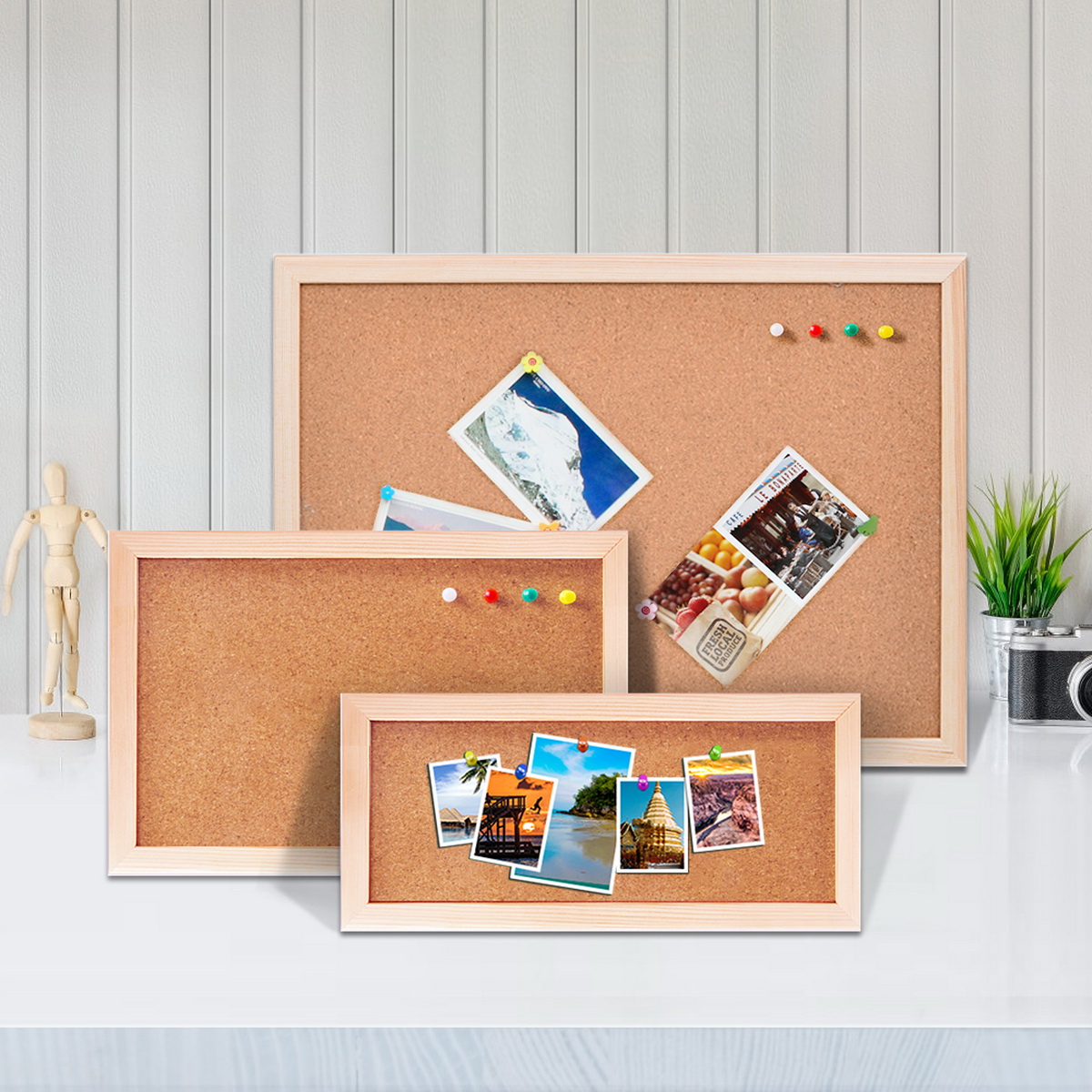 Vintage Pine Wood Frame Cork B – обзор и цена Bulletin Board Cork