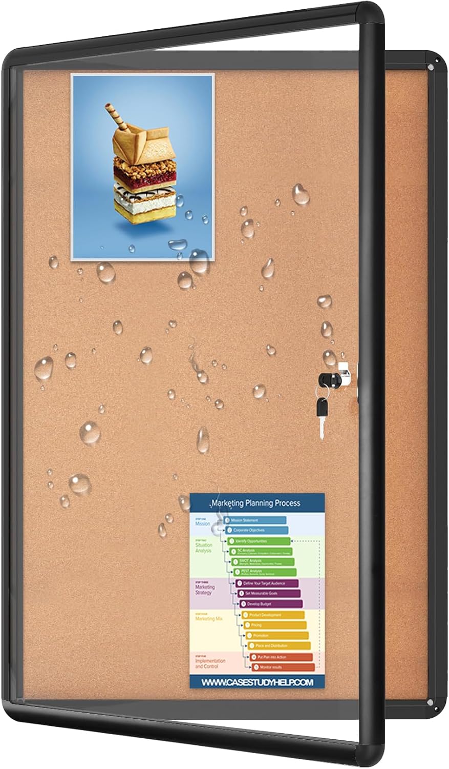Enclosed Bulletin Board 36x24  – обзор и цена Bulletin Board Cork