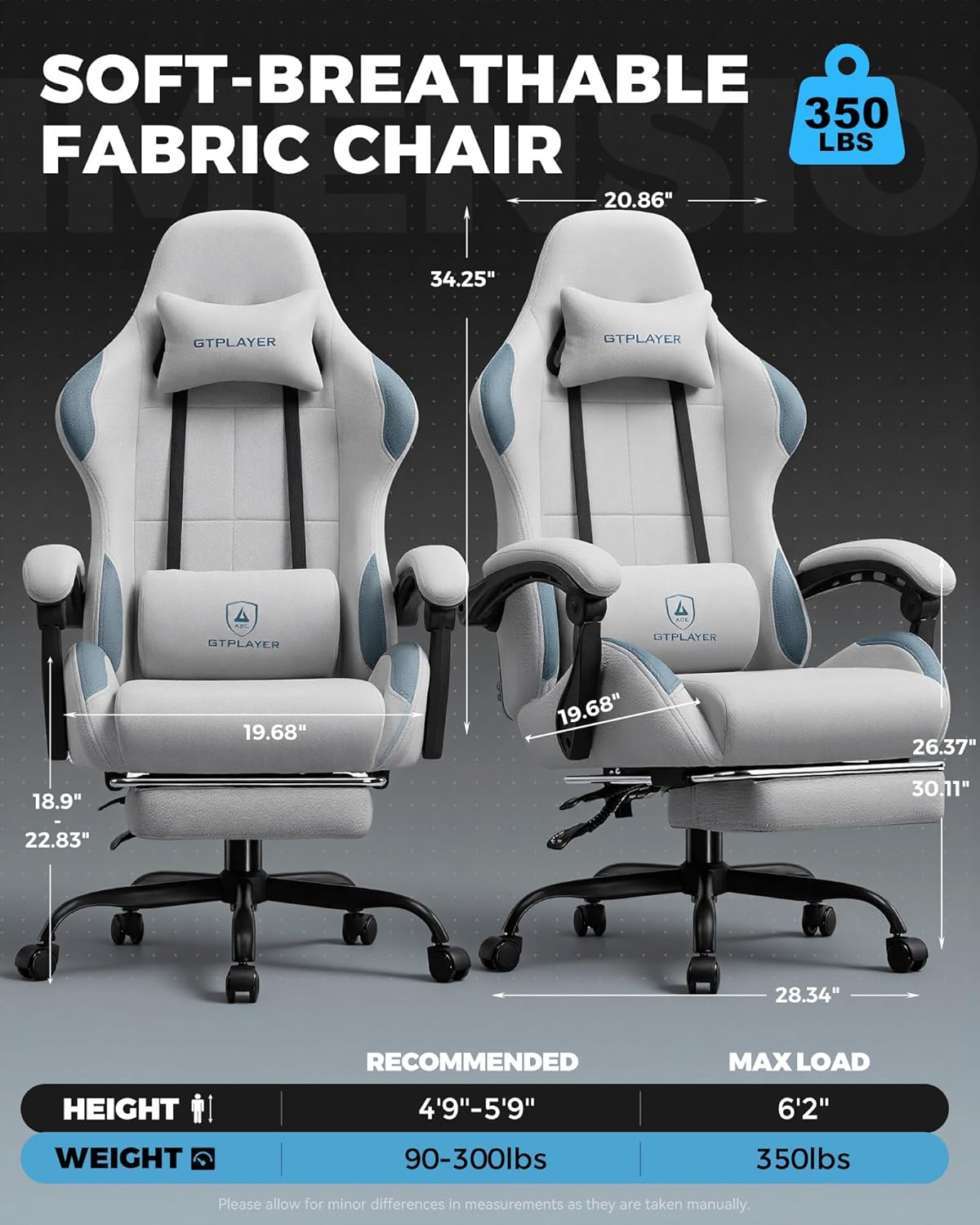 Gaming Chair Fabric with Pocke – обзор и цена Office Footrest Cushion