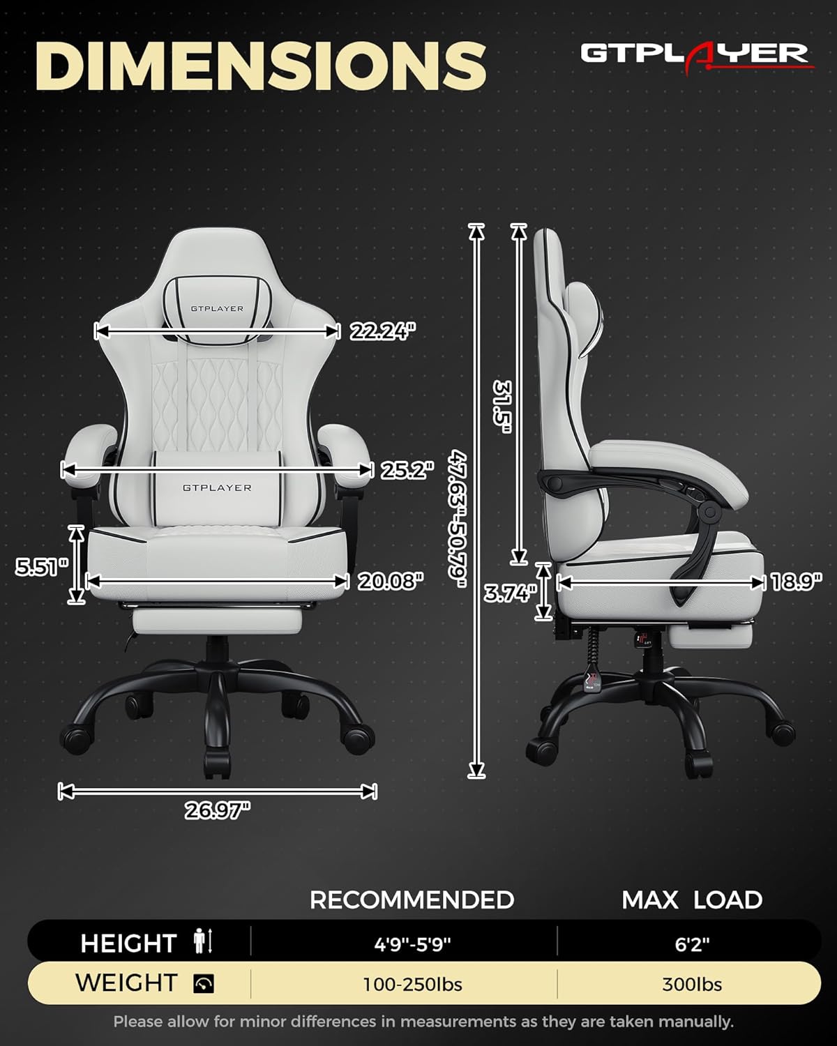 Big and Tall Gaming Chair with – обзор и цена Office Footrest Cushion