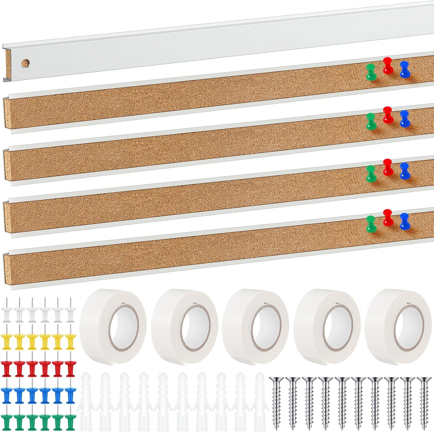 15 Pack 48x1 Inch Cork Strips  – обзор и цена Bulletin Board Cork