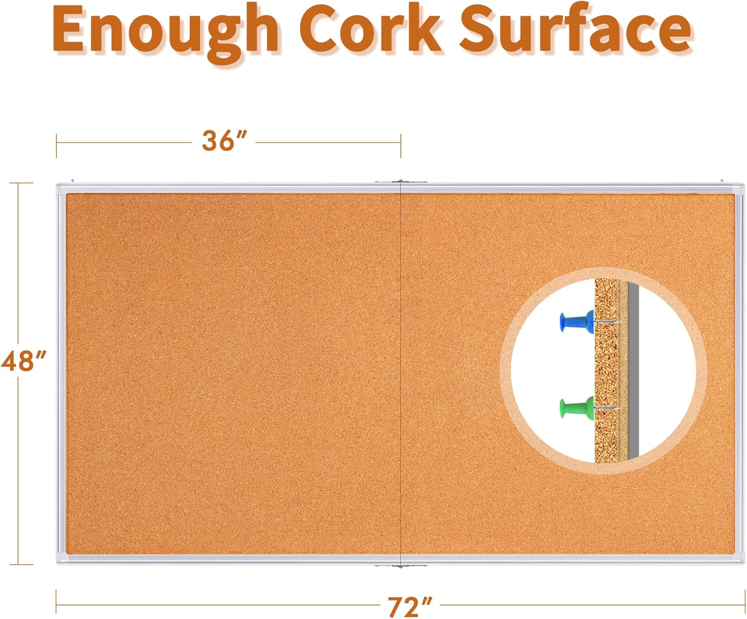 Large Cork Board 72 x 48 in, B – обзор и цена Bulletin Board Cork