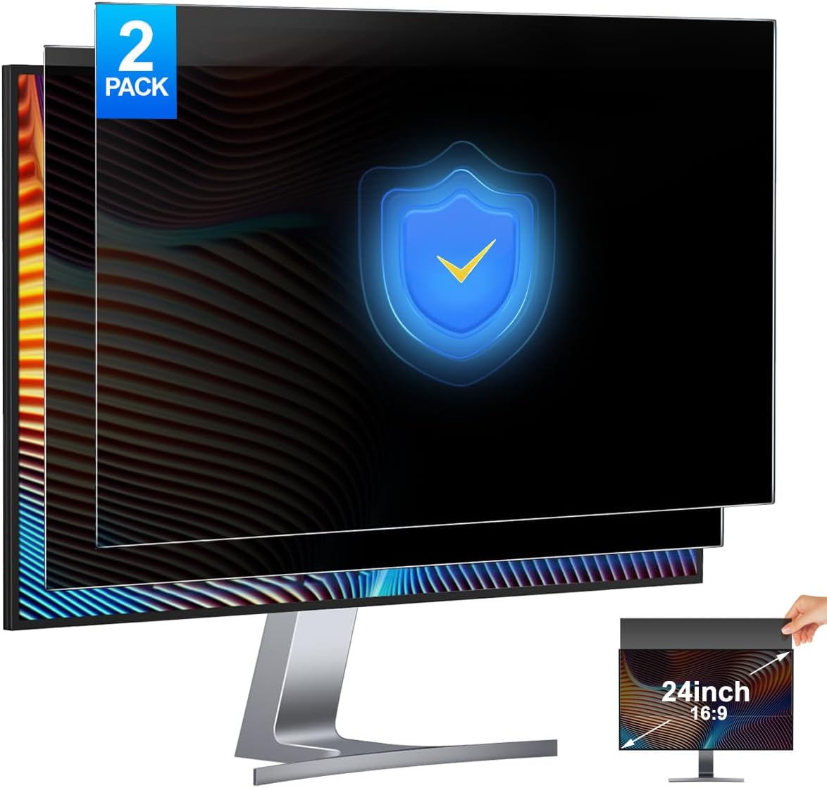 2 Pack 24 Inch Computer Privac – обзор и цена Monitor Privacy Filter