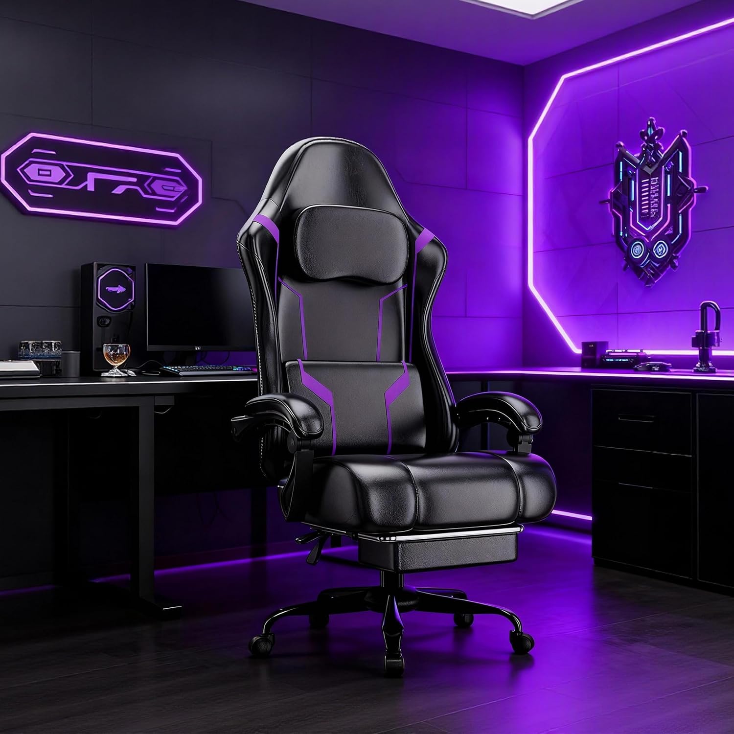 Ergonomic Gaming Chair with Po – обзор и цена Office Footrest Cushion