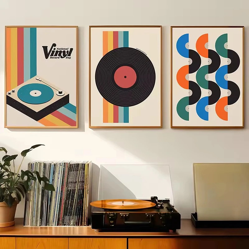 Mid Century Vinyl Record Canva – обзор и цена Office Furniture For Home