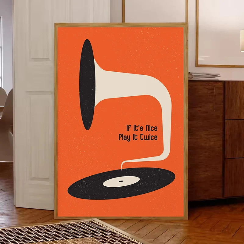 Mid Century Vinyl Record Canva – обзор и цена Office Furniture For Home