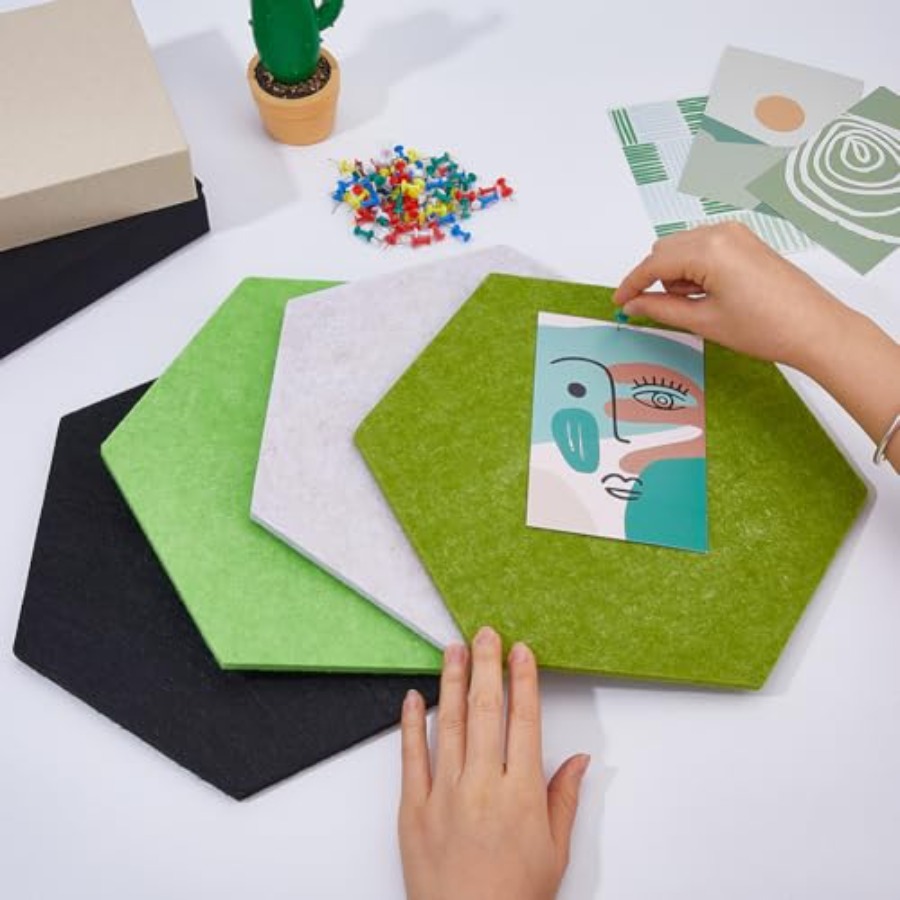 16Pcs 4 Colors Hexagon Felt Co – обзор и цена Bulletin Board Cork
