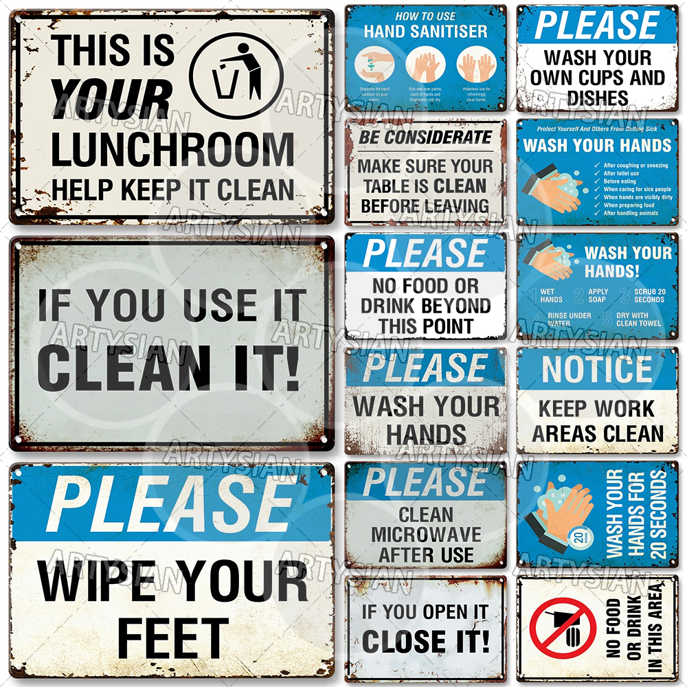 Hygiene Metal Sign No Shoes No – обзор и цена Office Furniture Direct