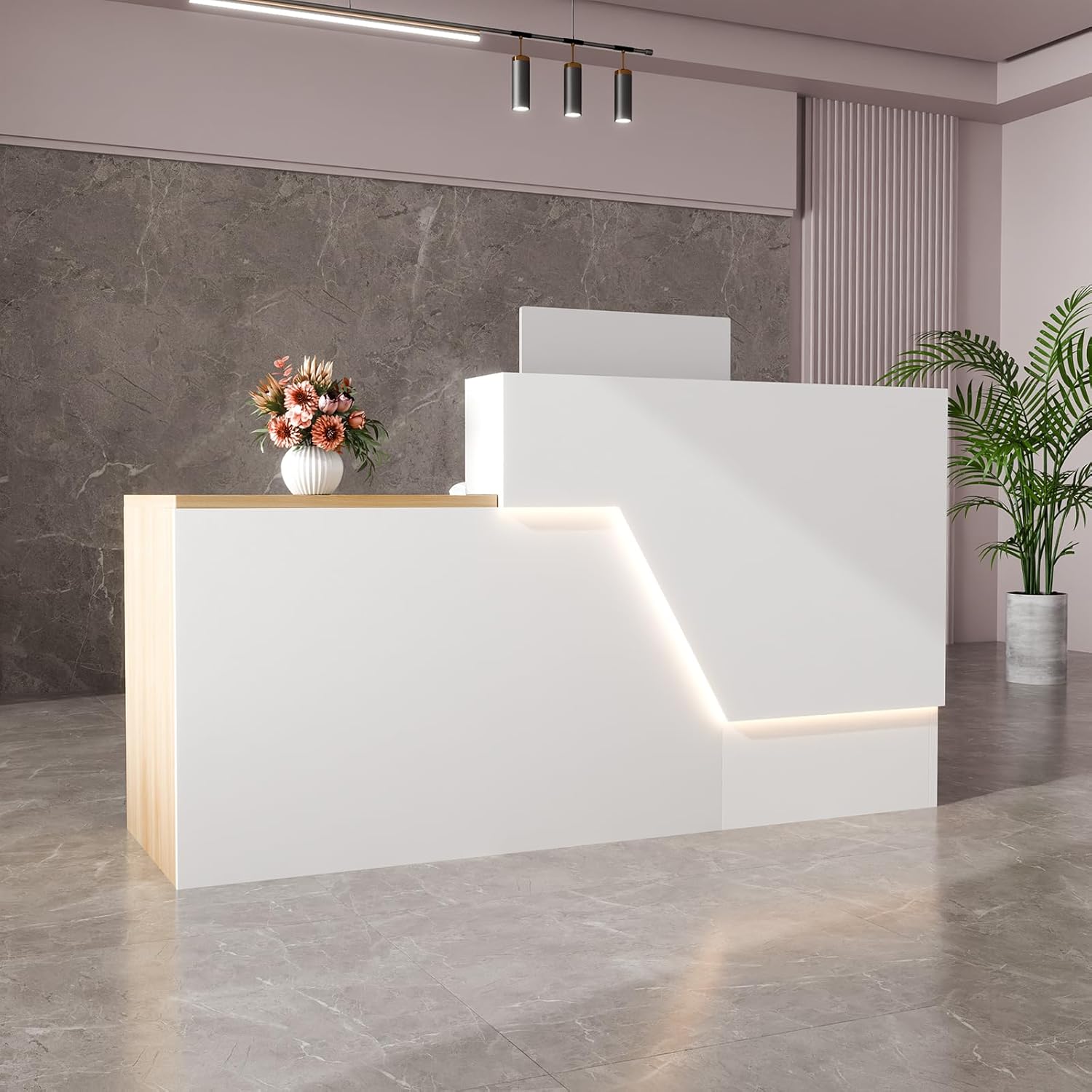 Modern Reception Counter LED P – обзор и цена Office Furniture Store