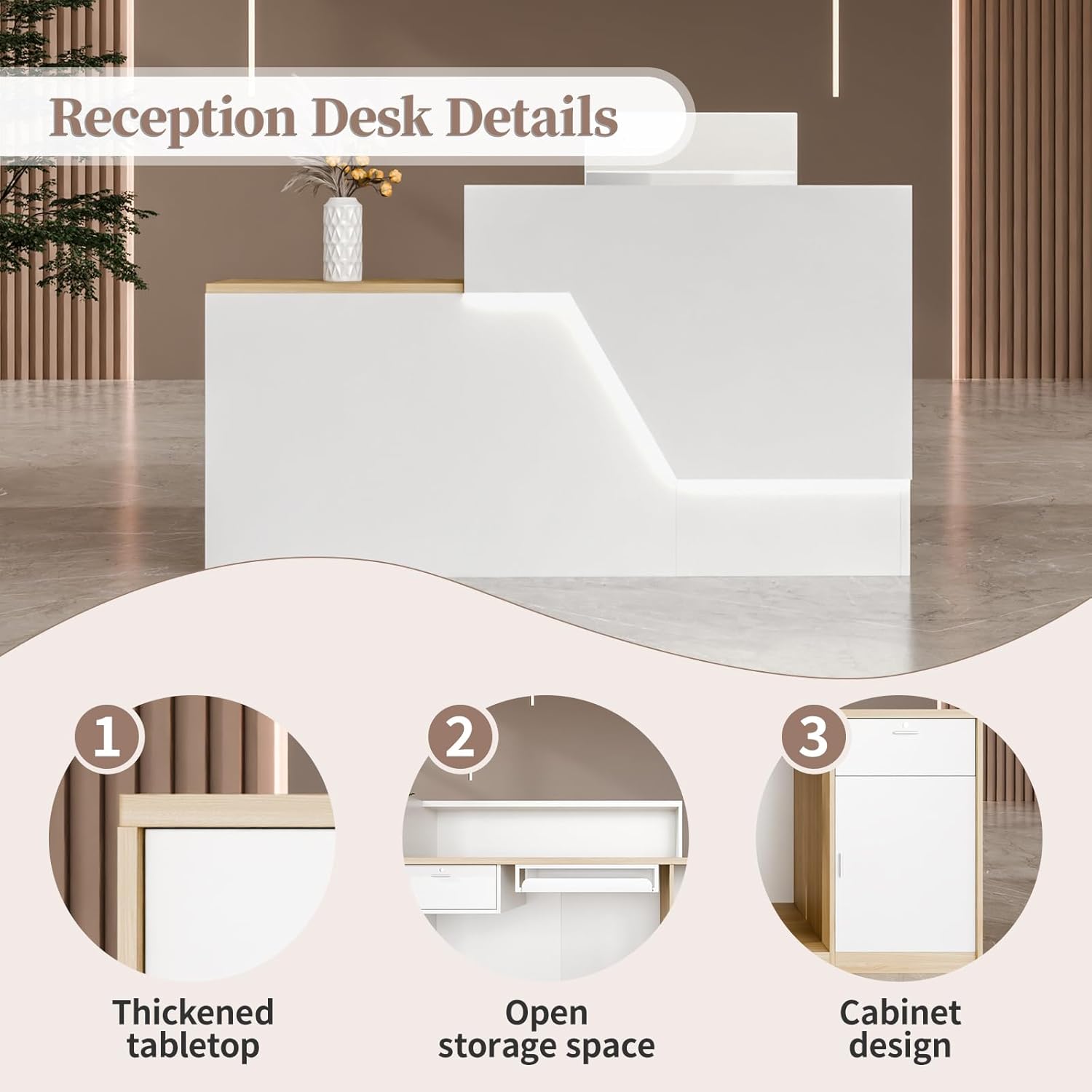 Modern Reception Counter LED P – обзор и цена Office Furniture Store
