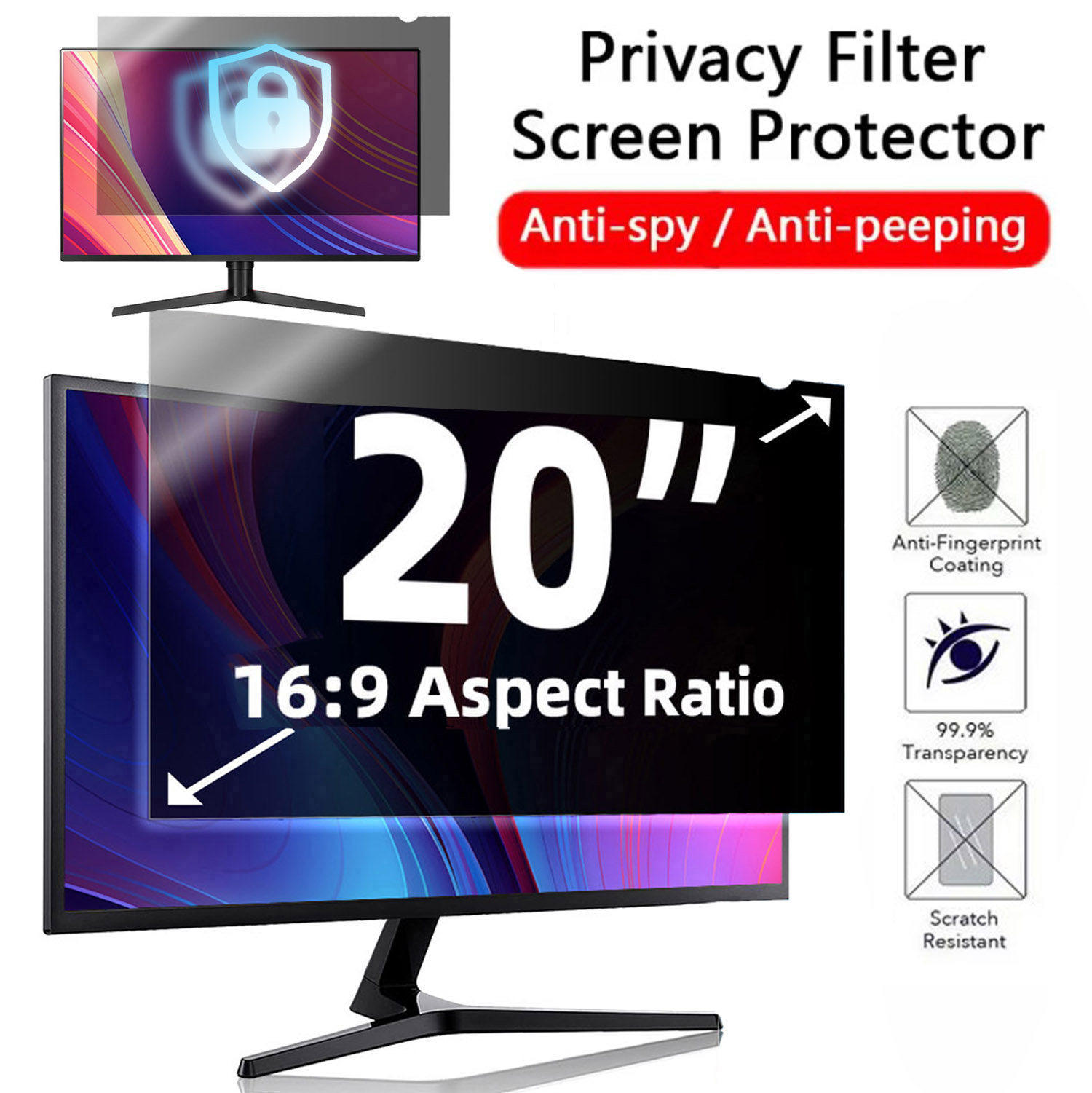 20 Inch Computer Privacy Scree – обзор и цена Monitor Privacy Filter